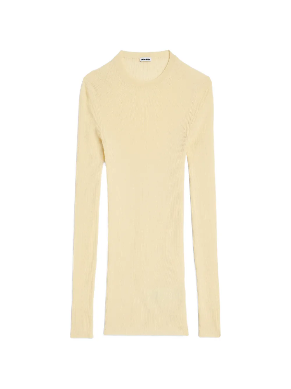 Jil Sander Ribbed Sweatshirt In Yellow