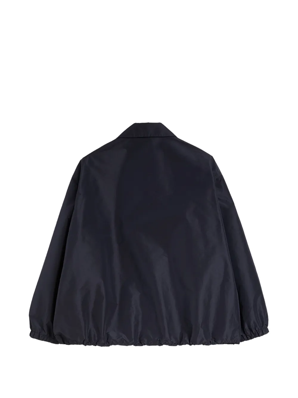 Jil Sander Ruimvallende technische faille blouse met logo-applicatie op de mouw Blauw