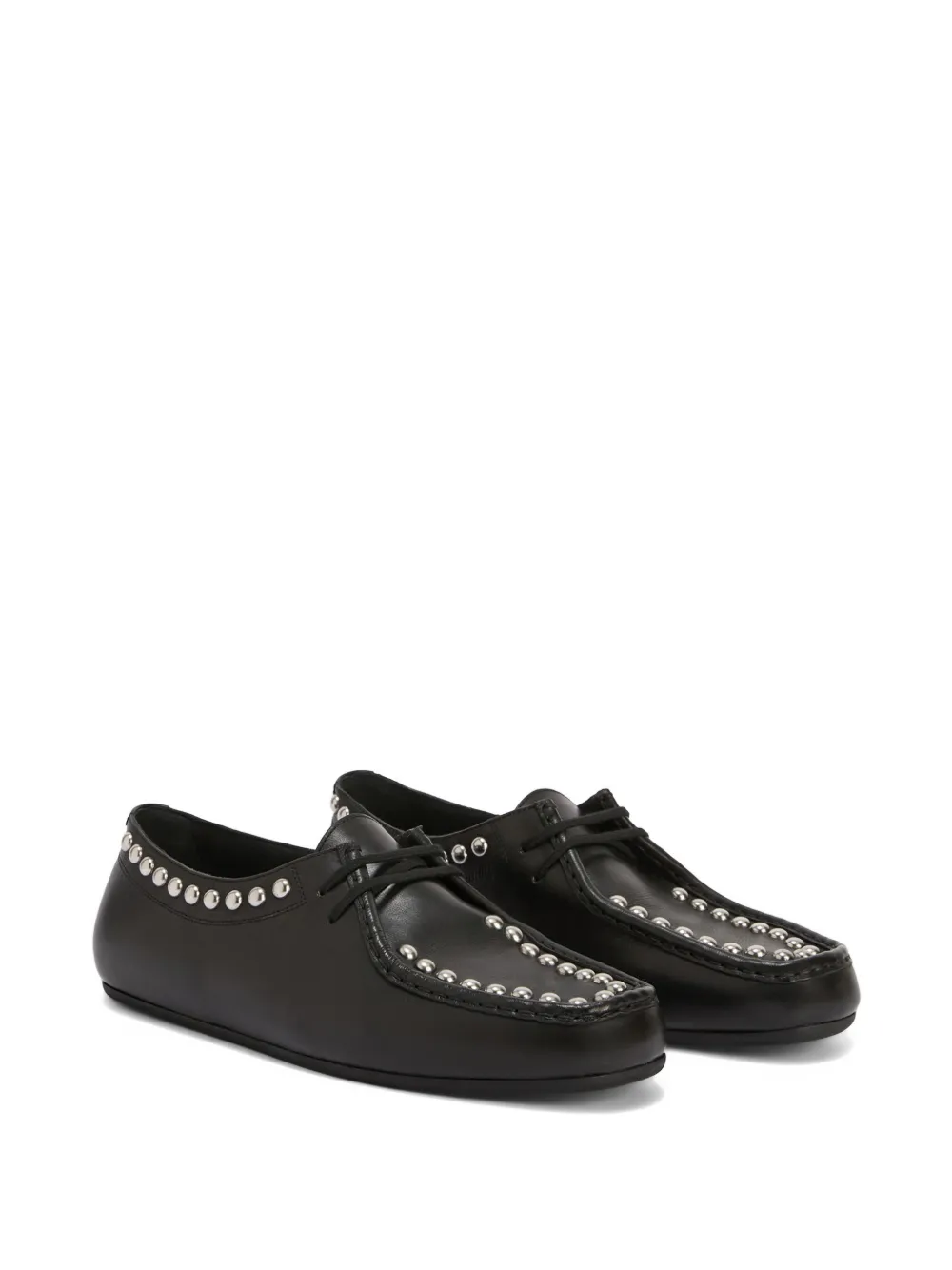 Jil Sander Hood loafers verfraaid met studs Zwart