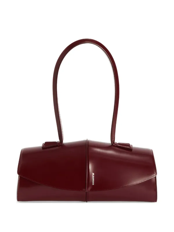 Jil Sander Linea Piped Leather Shoulder Bag | Red | FARFETCH JO