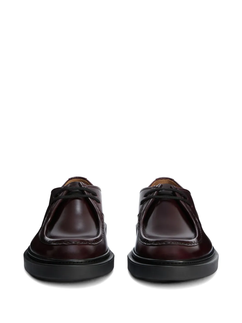 Jil Sander Leren Derby veterschoenen Rood