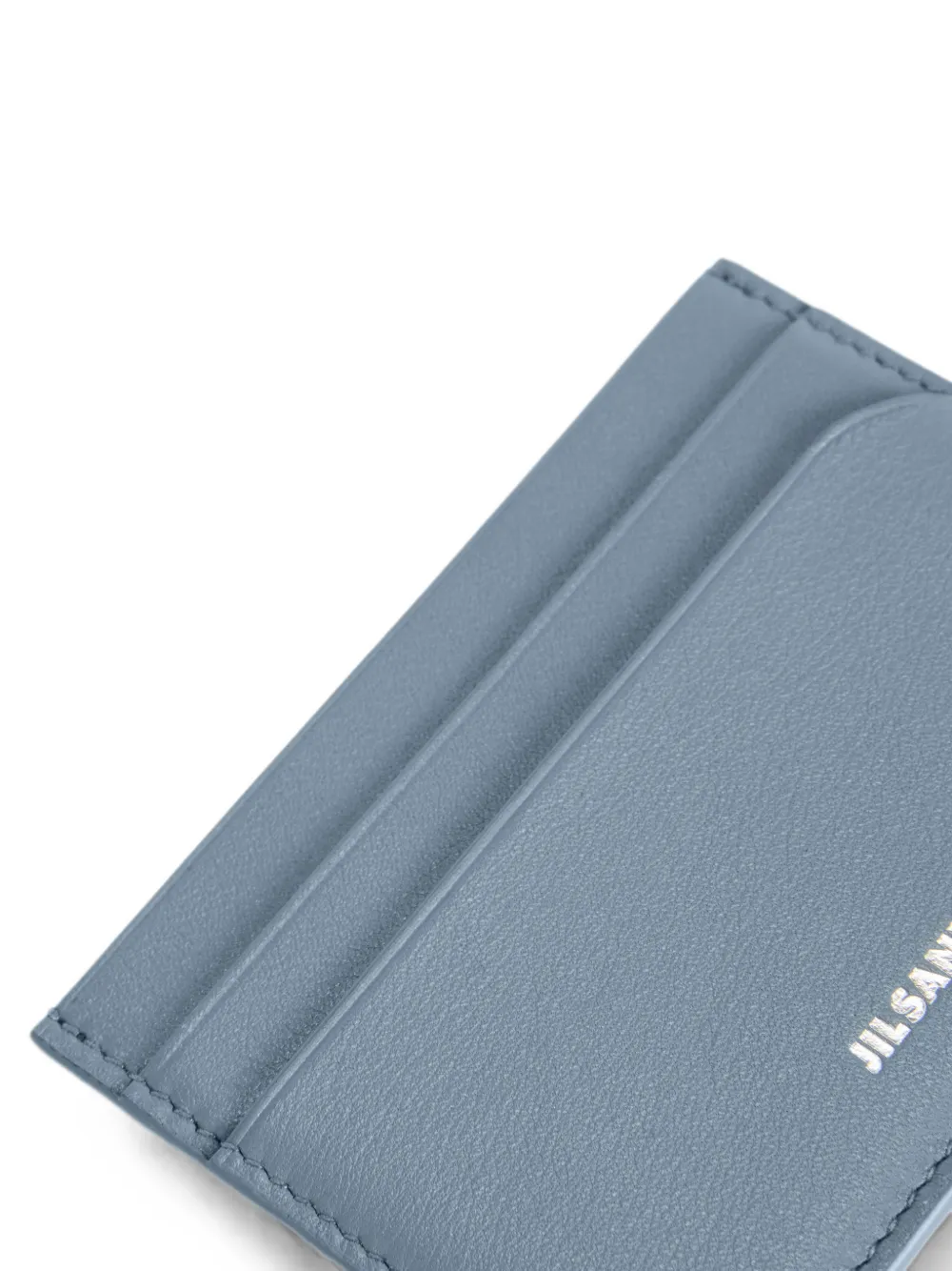 Jil Sander Leren pasjeshouder Blauw