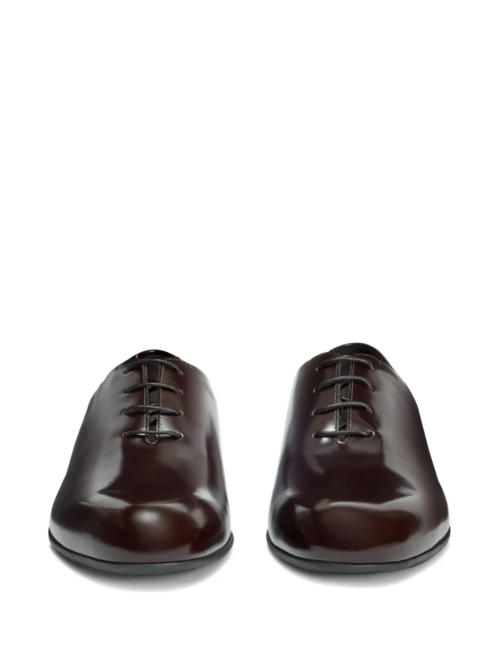 Jil Sander Leren veterschoenen Bruin