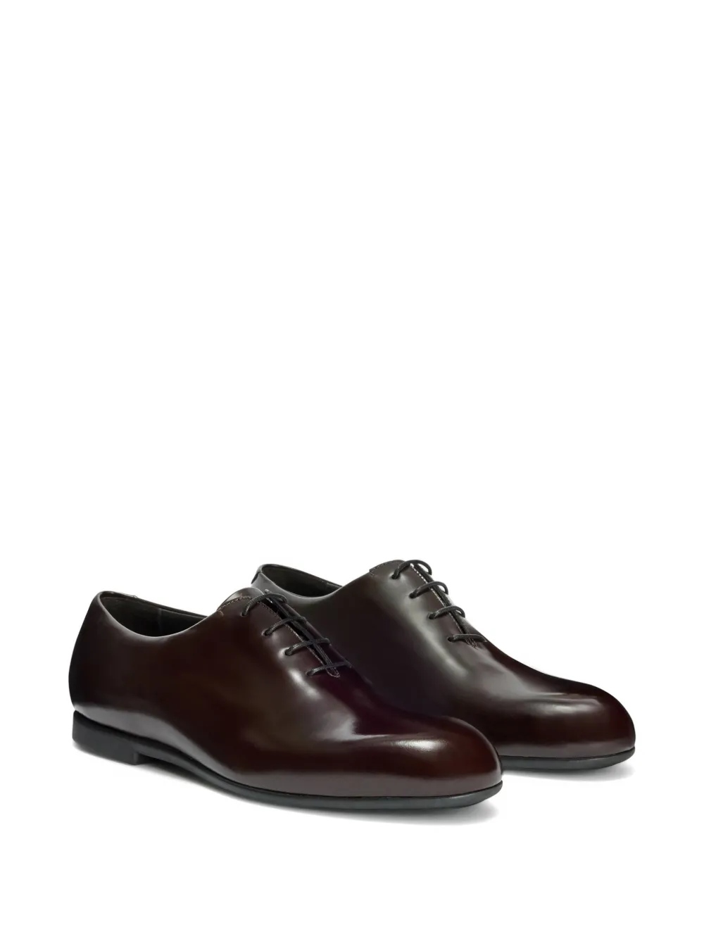 Jil Sander Leren veterschoenen Bruin
