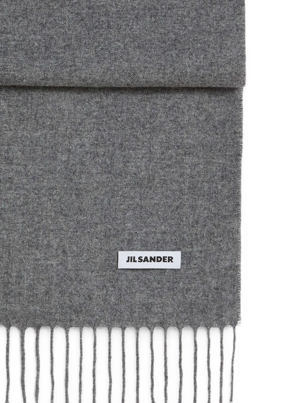 Jil Sander Sjaal met franje Grijs