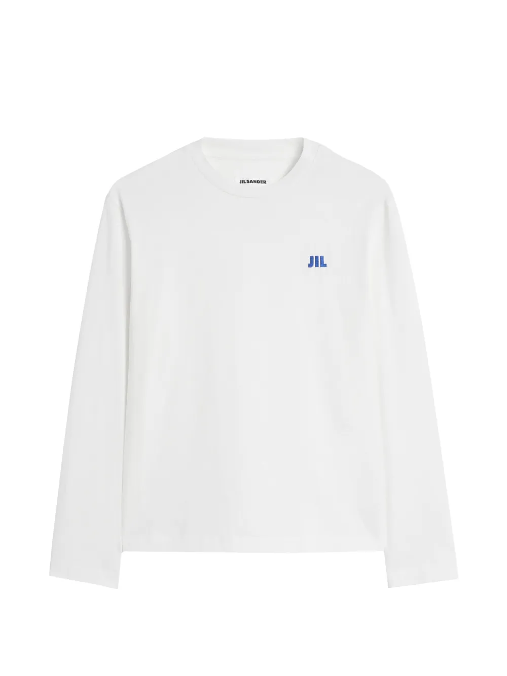 Jil Sander logo-embroidered long-sleeves T-shirt - Weiß