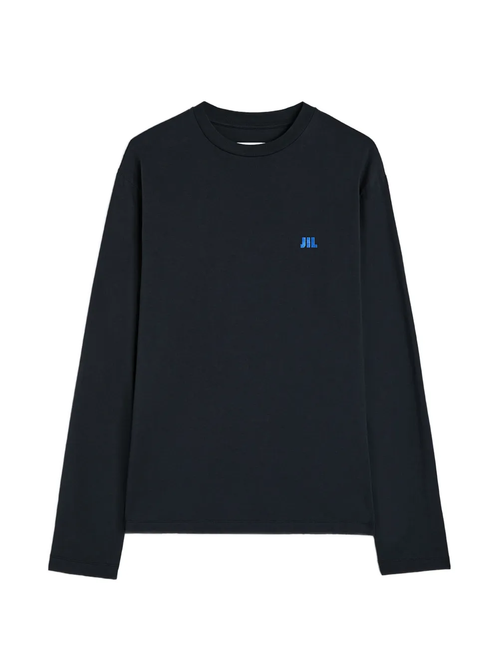 Jil Sander logo-embroidered long-sleeves sweatshirt - Blu