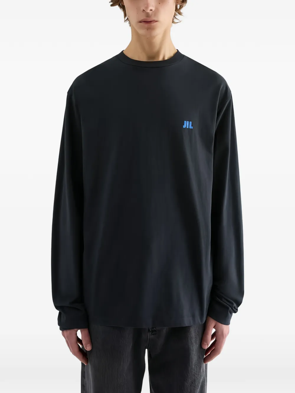 Jil Sander Jil T-shirt met logo Blauw