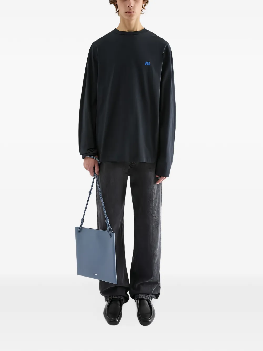 Jil Sander Jil T-shirt met logo Blauw