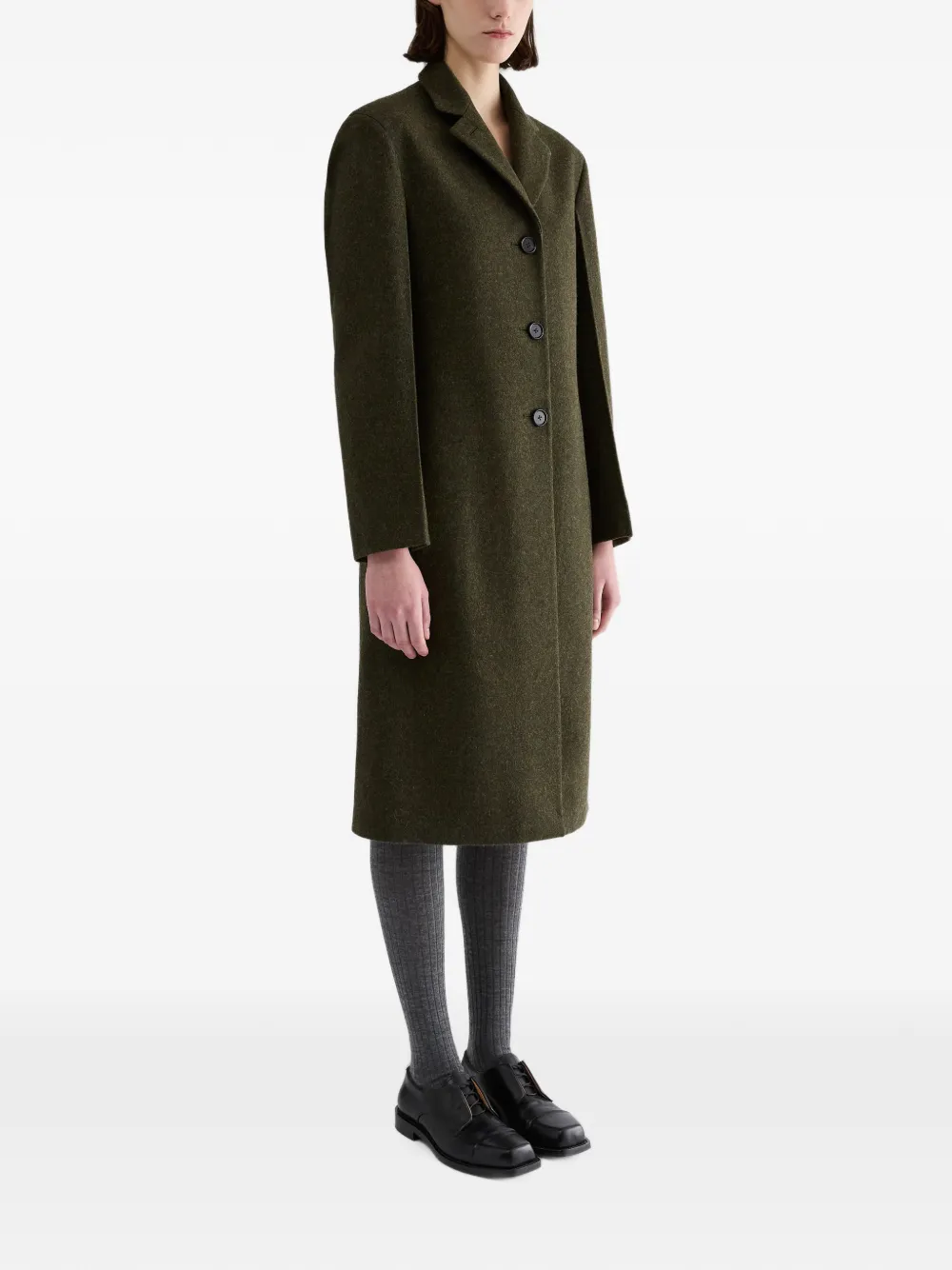 Jil Sander Jas met enkele rij knopen Groen