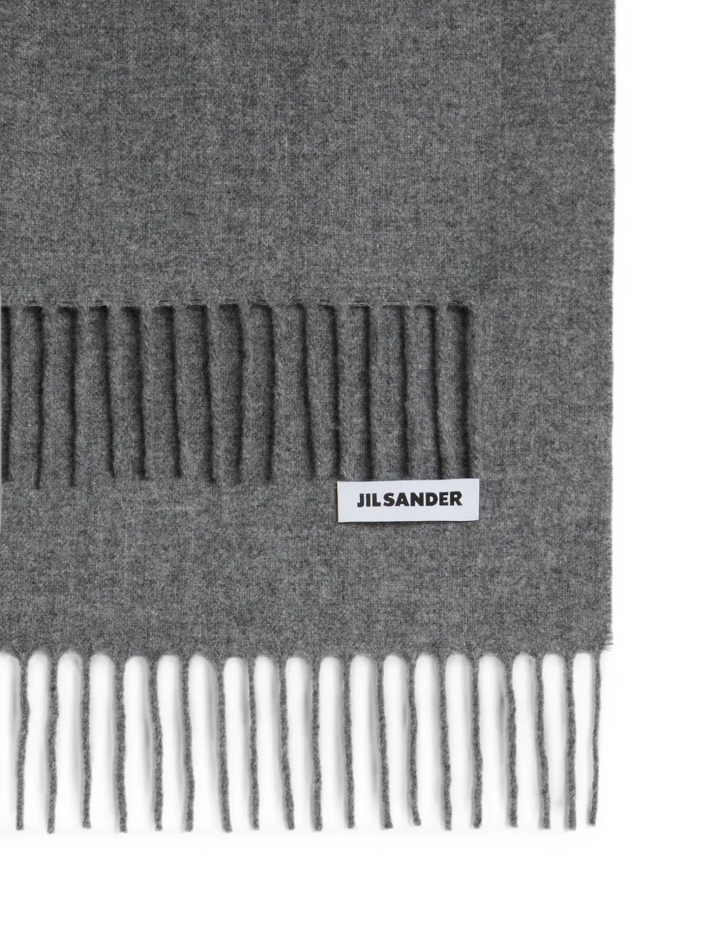 Jil Sander slim cashmere blend scarf - Grijs