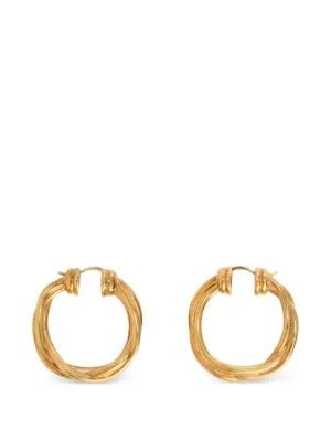Dolce & Gabbana DGロゴチャーム マルチフープ ピアス | ゴールド