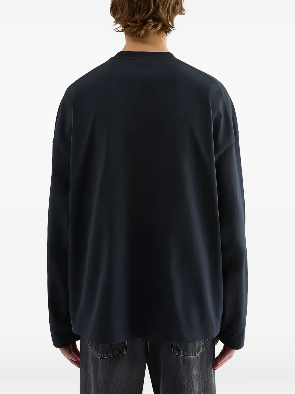 Jil Sander Boxy-fit T-shirt met logo-print Blauw