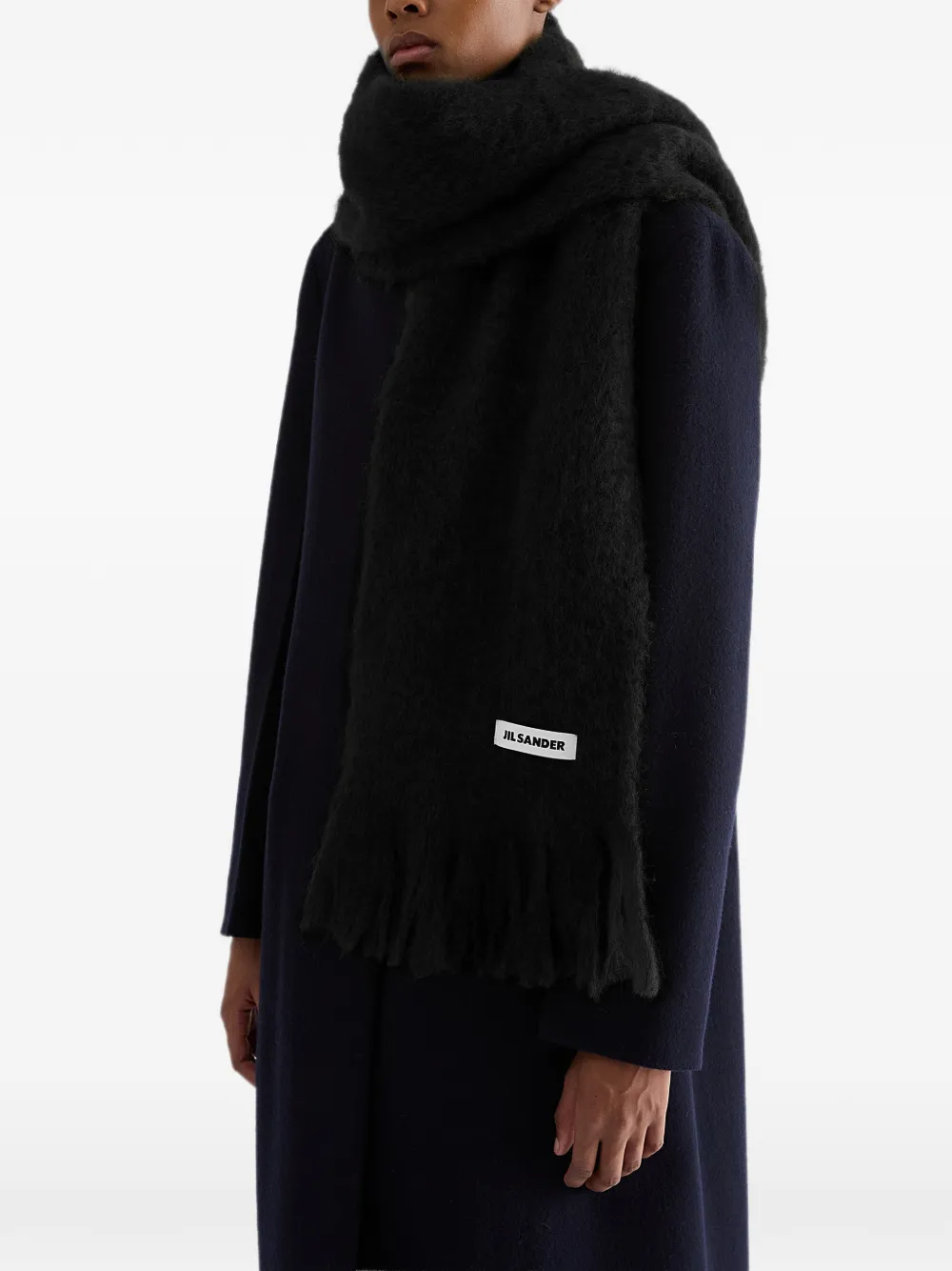 Jil Sander Sjaal van wolblend Zwart