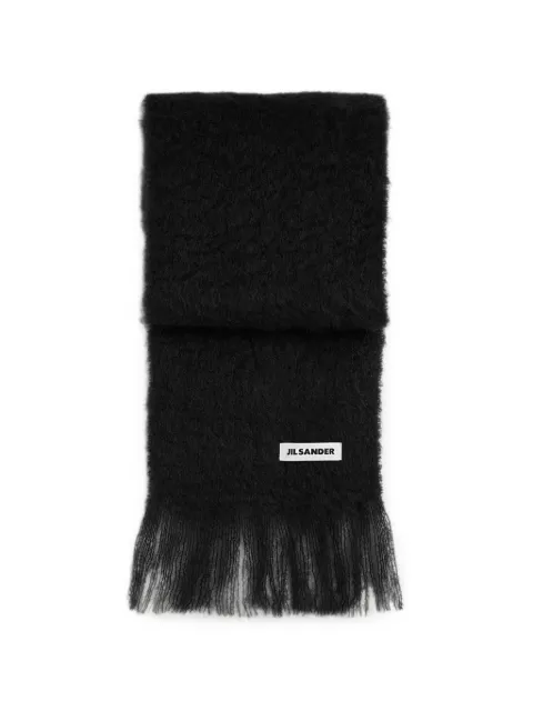 Jil Sander slim wool-blend scarf 