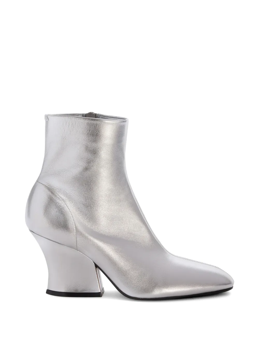 Jil Sander metallic-finish ankle boots Zilver