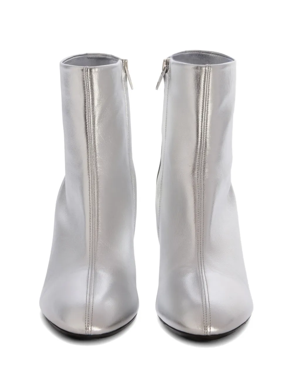Jil Sander metallic-finish ankle boots Zilver