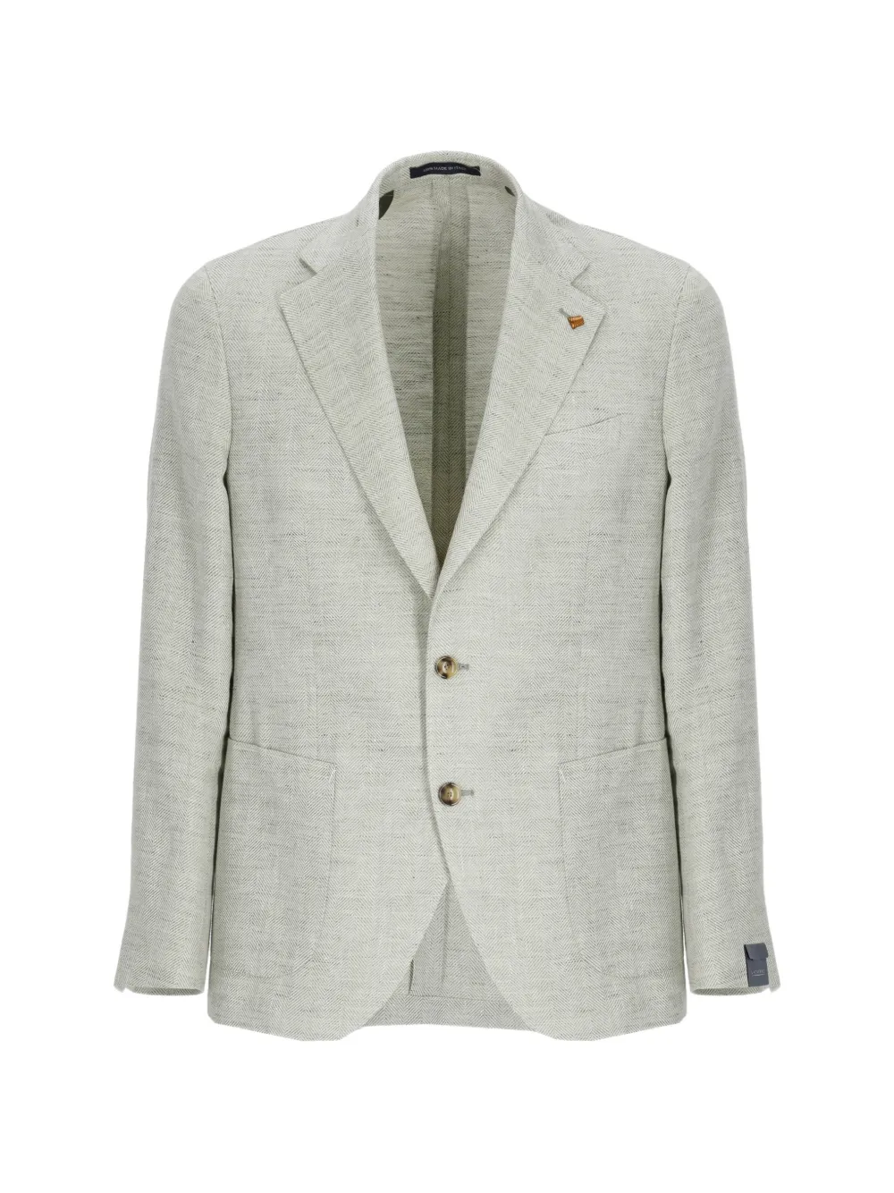 Latorre Herringbone-pattern Notch-lapel Jacket In Green