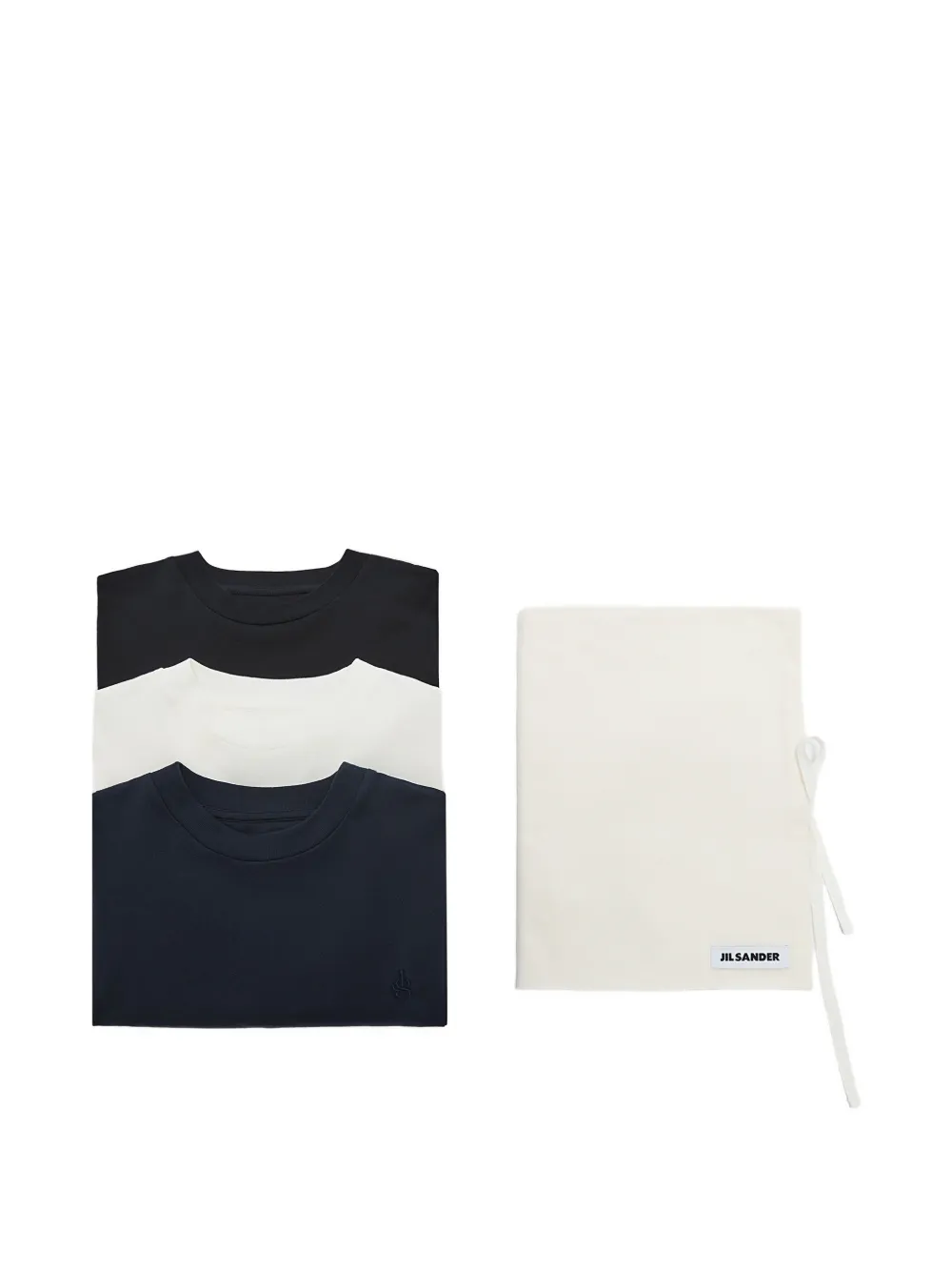 Jil Sander Drie T-shirts met korte mouwen Zwart