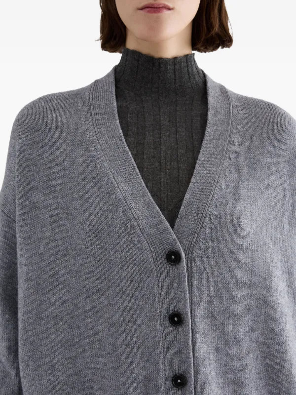 Jil Sander Vネックカシミヤカーディガン | グレー | FARFETCH JP