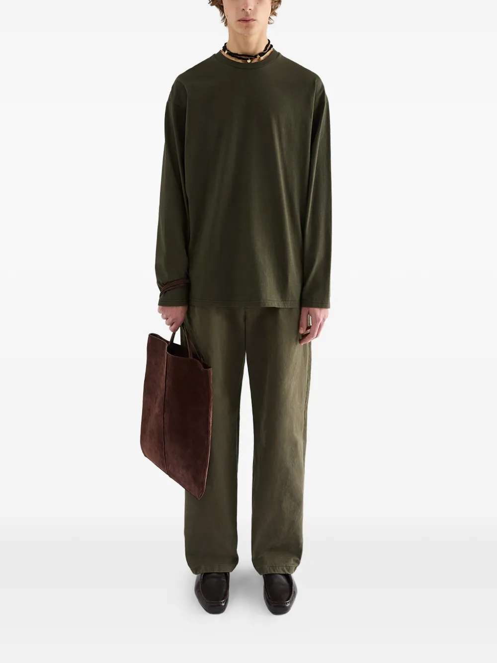 Jil Sander T-shirt met ronde hals Groen