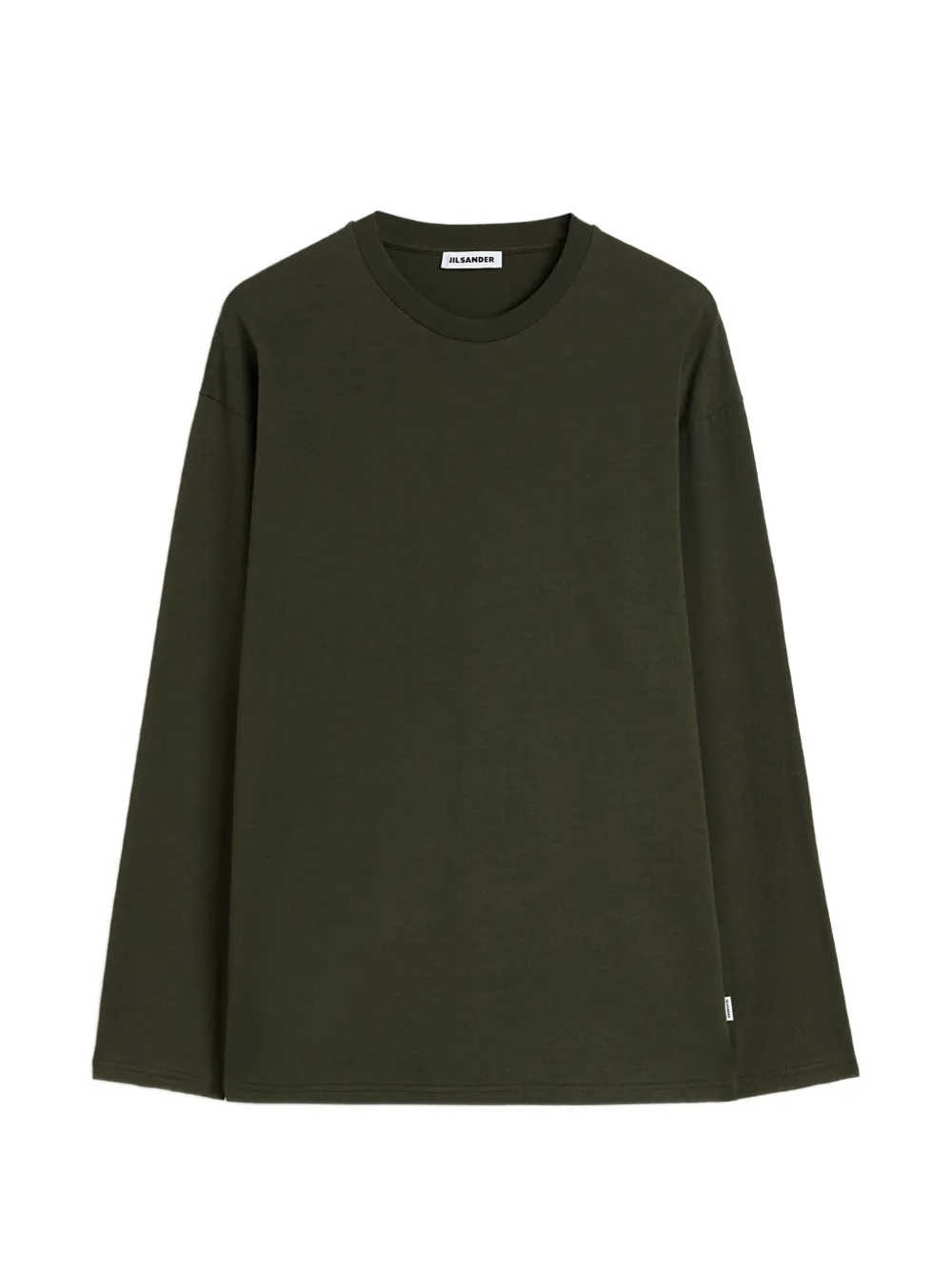Jil Sander long-sleeve crew-neck T-shirt - Grün