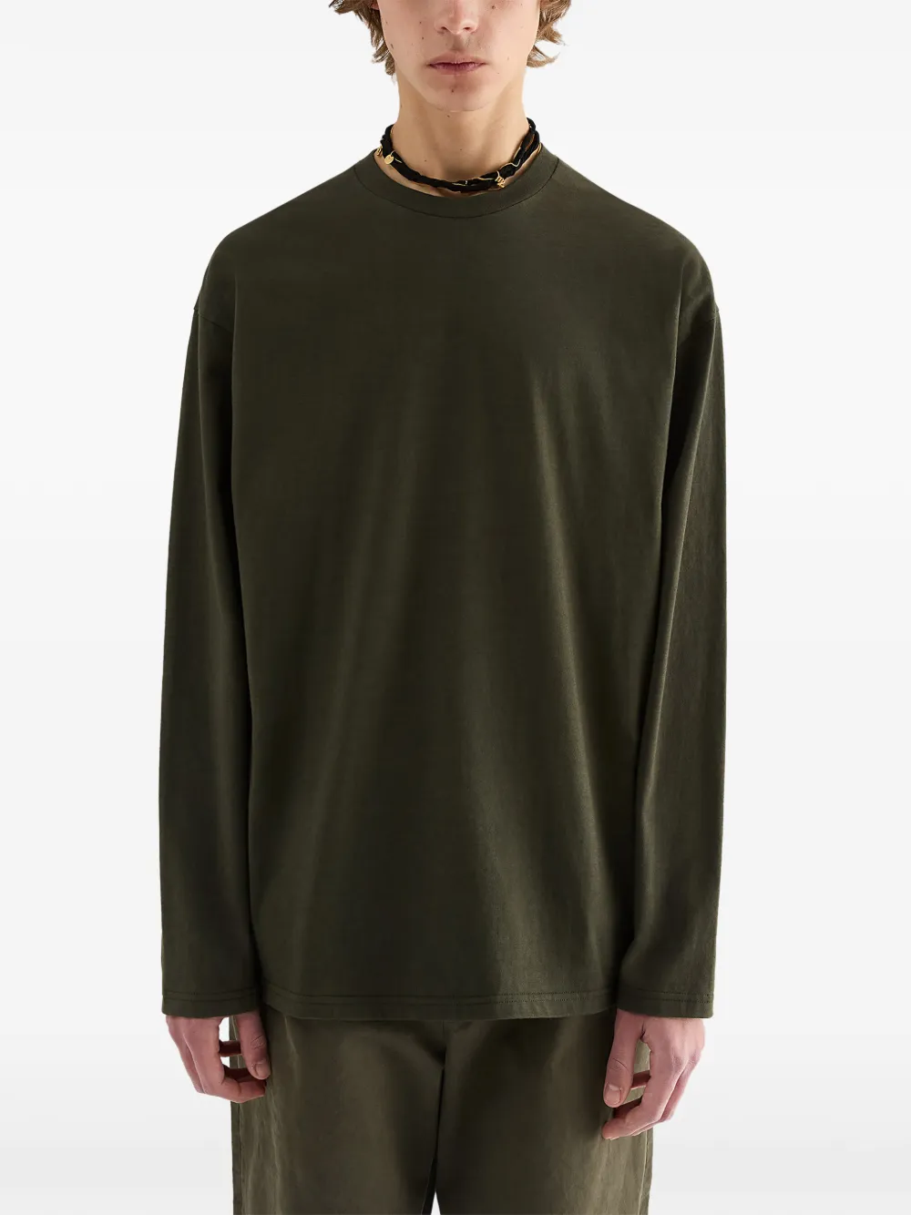 Jil Sander T-shirt met ronde hals Groen