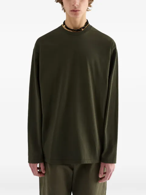 Jil Sander playera maga larga con cuello redondo