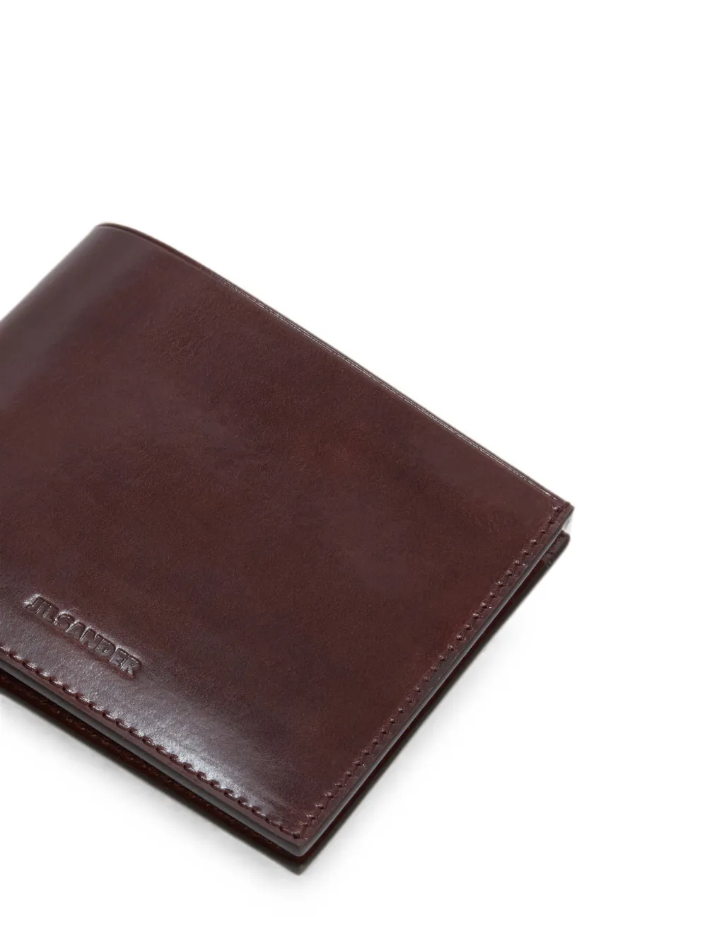 Jil Sander Portemonnee met logo Bruin