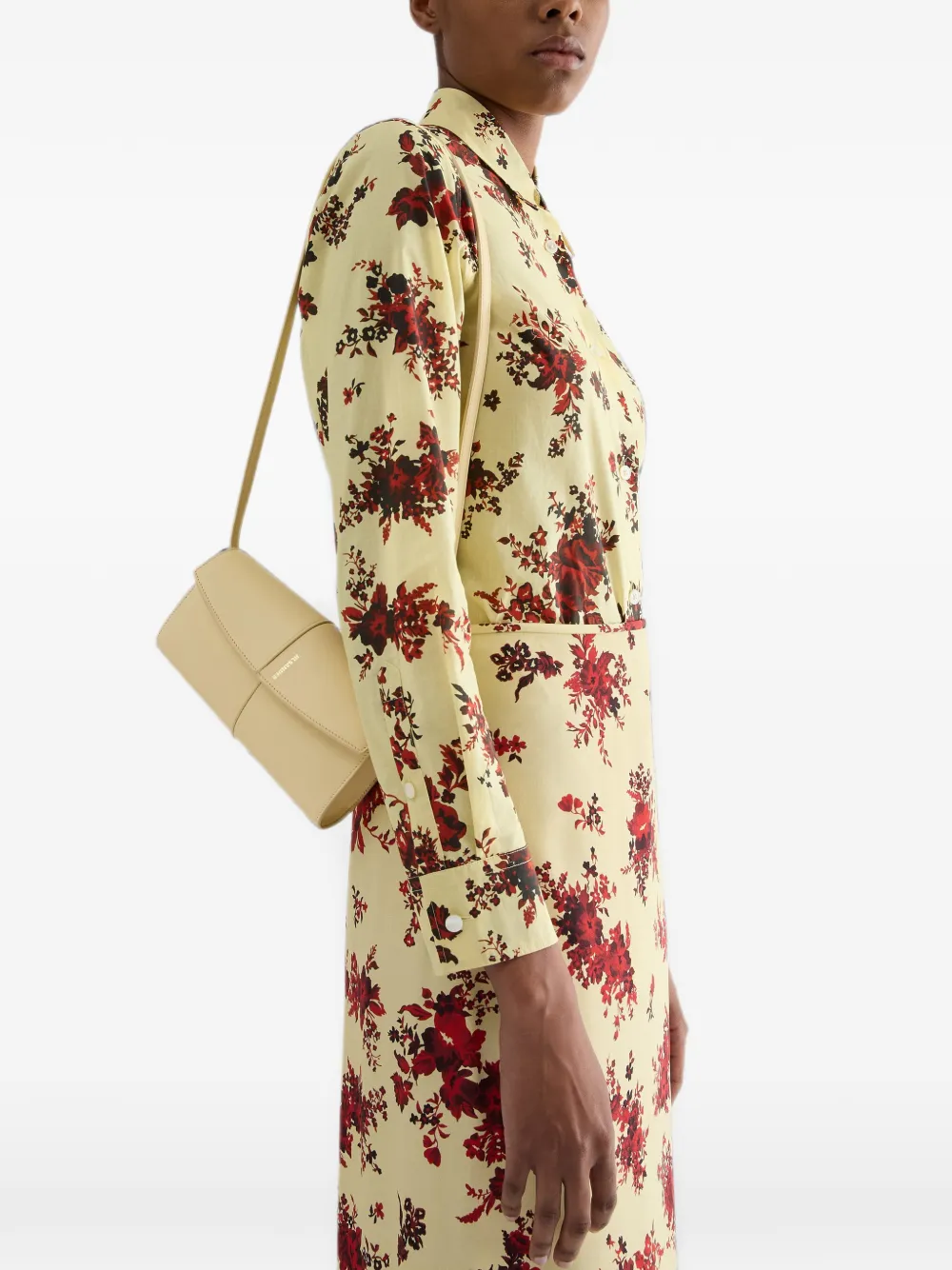 Jil Sander Linea portemonnee met band Beige