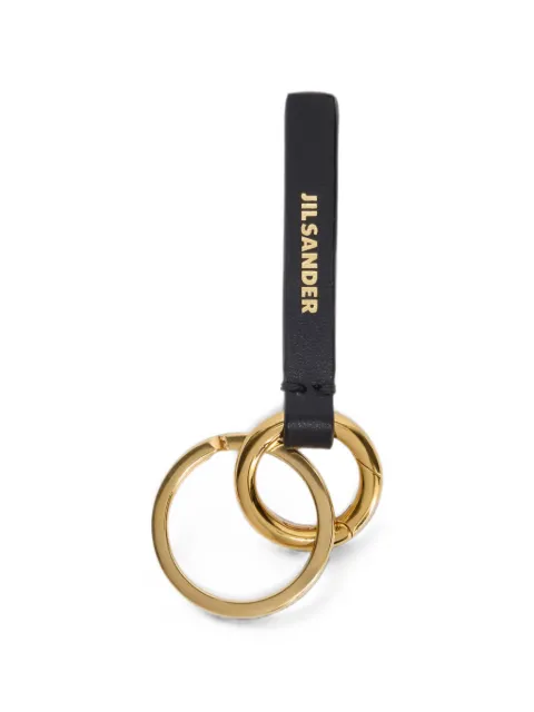 Jil Sander logo-embossed leather keyring