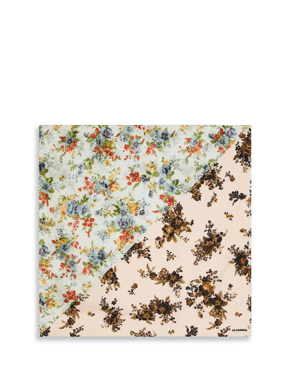 Jil Sander Foulard in seta con stampa - Rosa