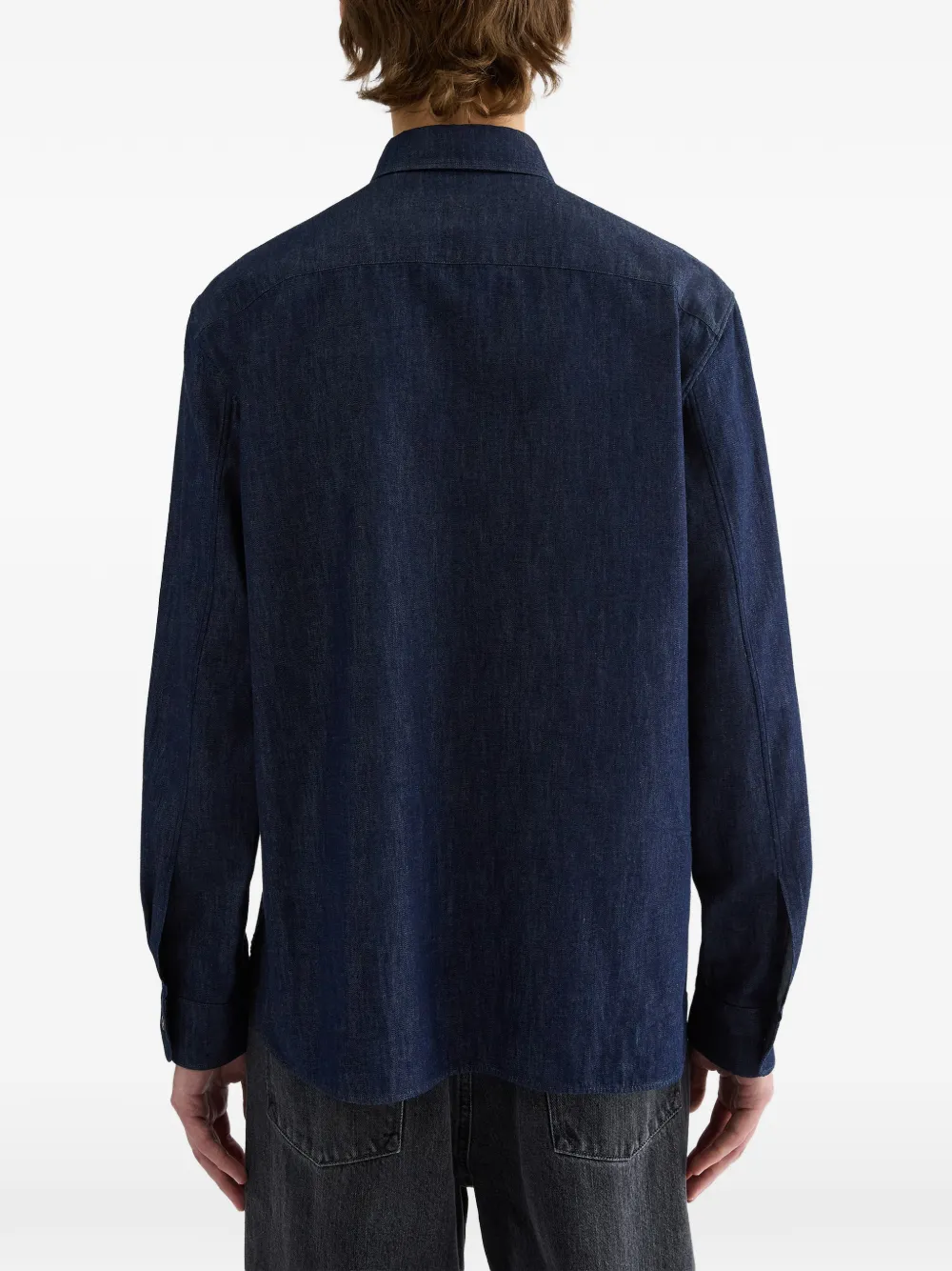 Jil Sander Chambray katoenen overhemd Blauw