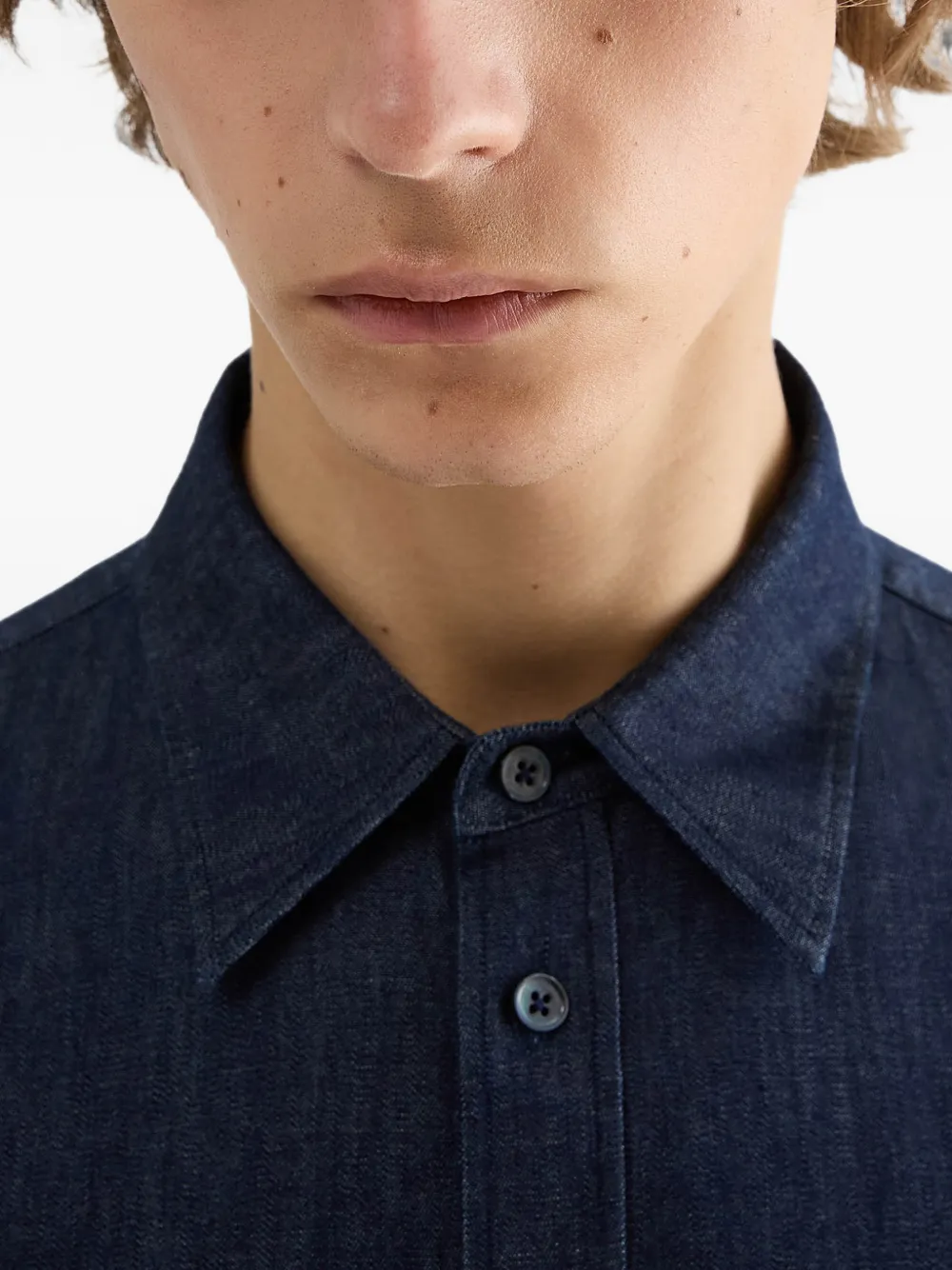 Jil Sander Chambray katoenen overhemd Blauw