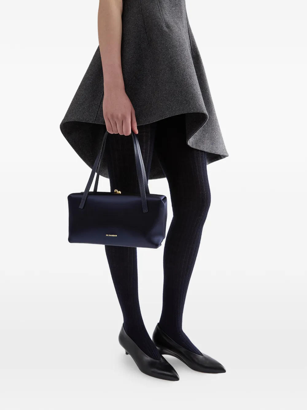 Jil Sander Goji Pillow satin tote bag - Blu