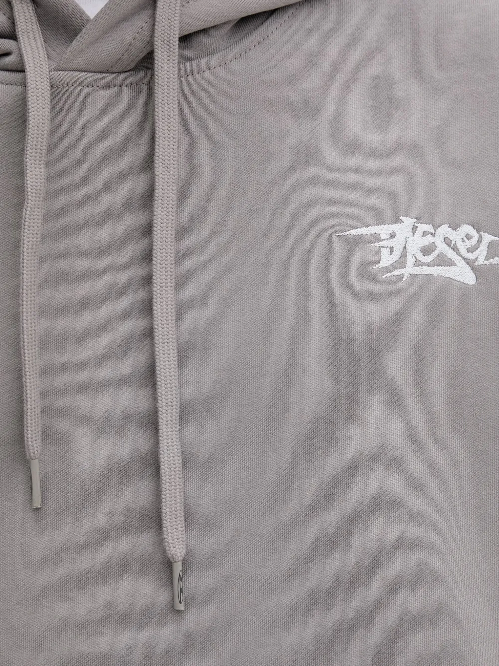 Diesel S-Macs-Hood-V2 hoodie met grafische print en geborduurd logo Grijs
