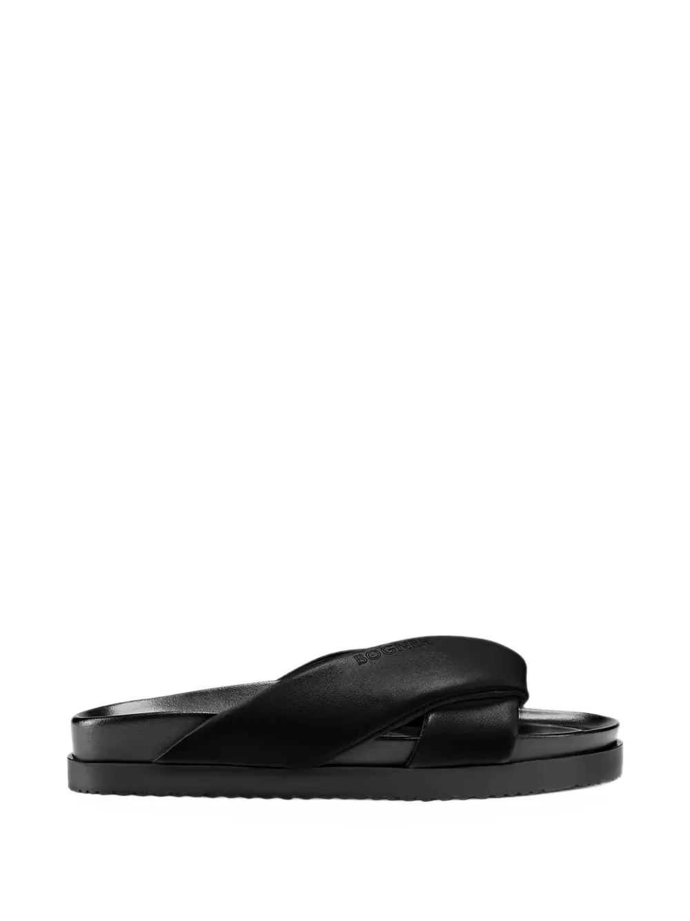 BOGNER claquettes matelassées à brides croisées - Noir BOGNER claquettes matelassées à brides croisées - Noir