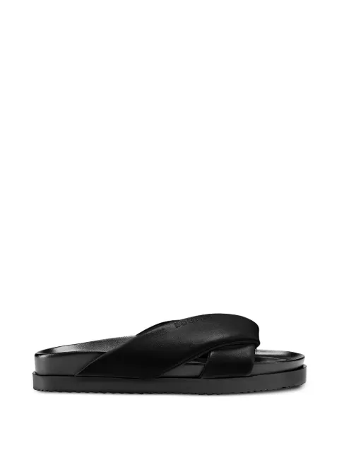 BOGNER crossover-strap leather flat sandals
