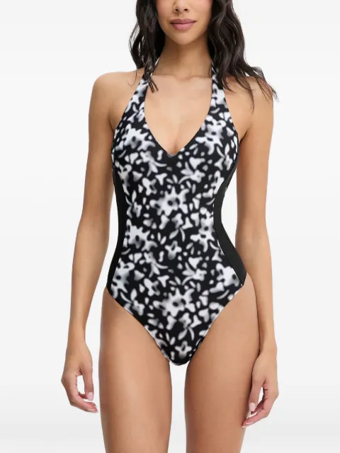 BOGNER FIRE+ICE Zahara halterneck abstract-print swimsuit