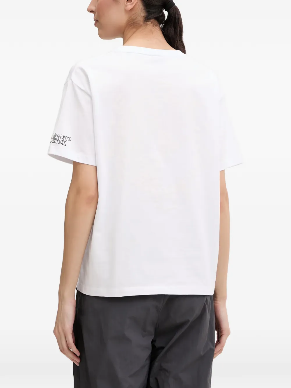 BOGNER FIRE+ICE T-shirt met logoprint met ronde hals Wit