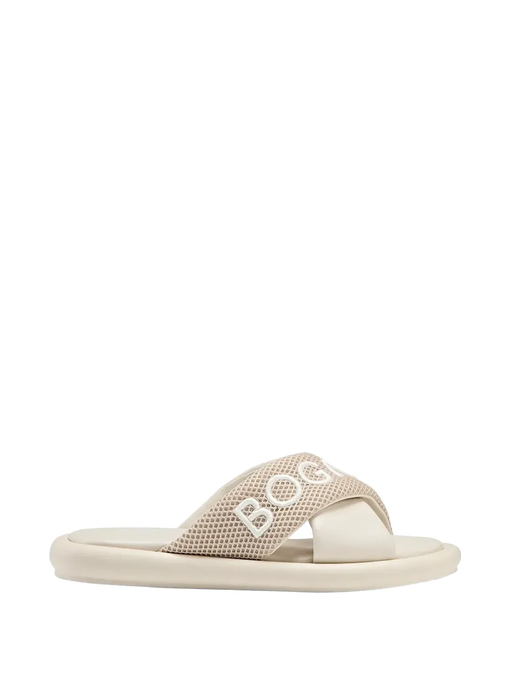 BOGNER Portofino crossover mesh-strap slides - Nude