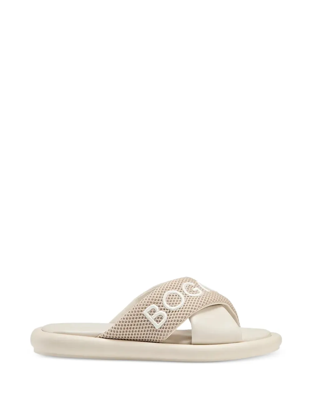 BOGNER Portofino crossover mesh-strap slides - Nude