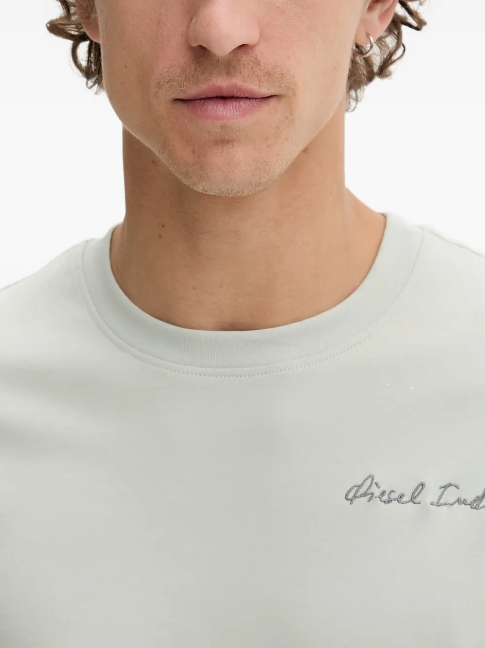 Diesel T-shirt met logoprint Groen