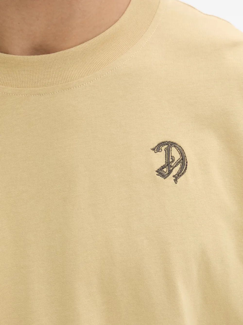 Diesel T-shirt met geborduurd logo Beige