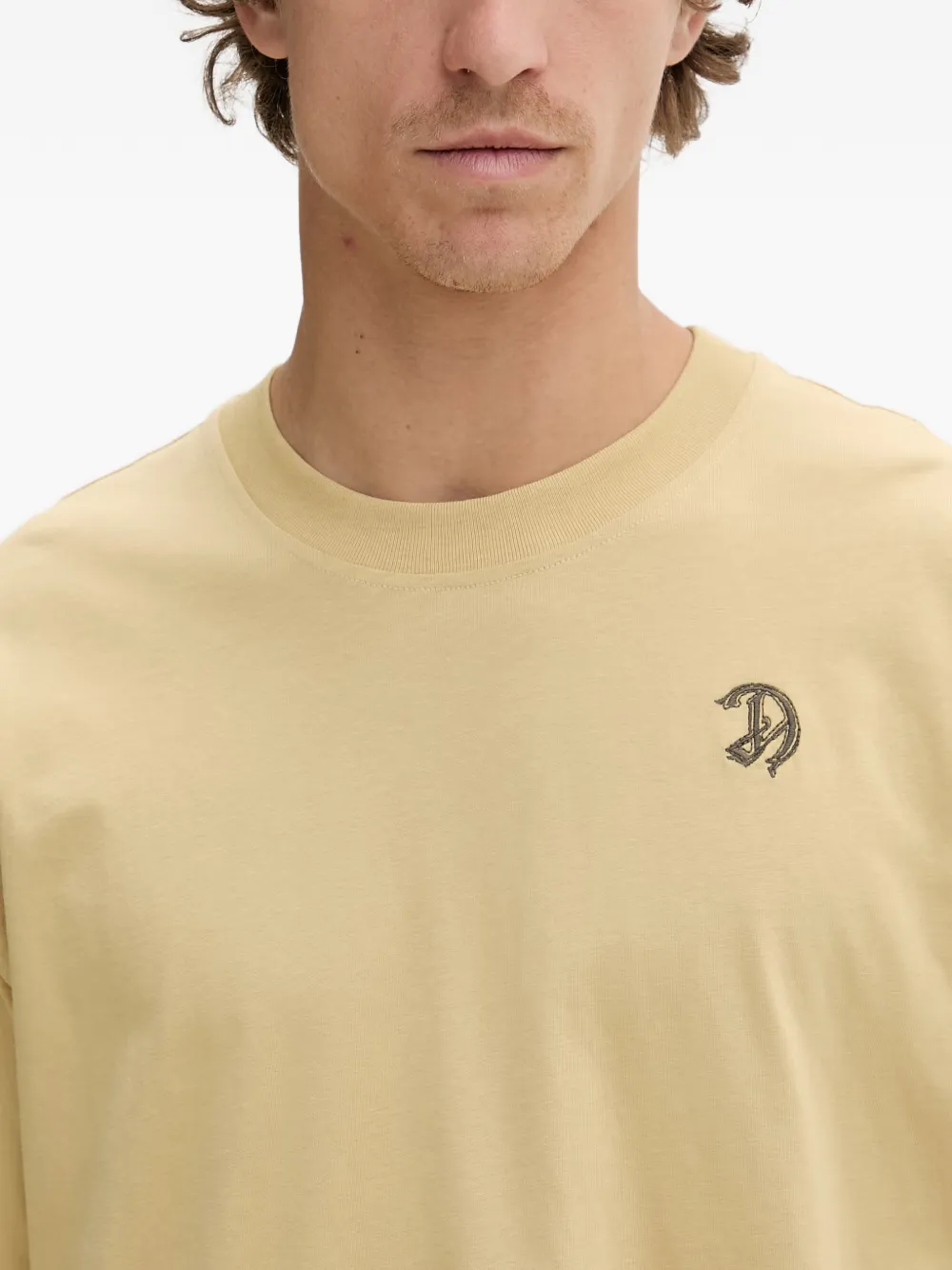 Diesel T-shirt met geborduurd logo Beige