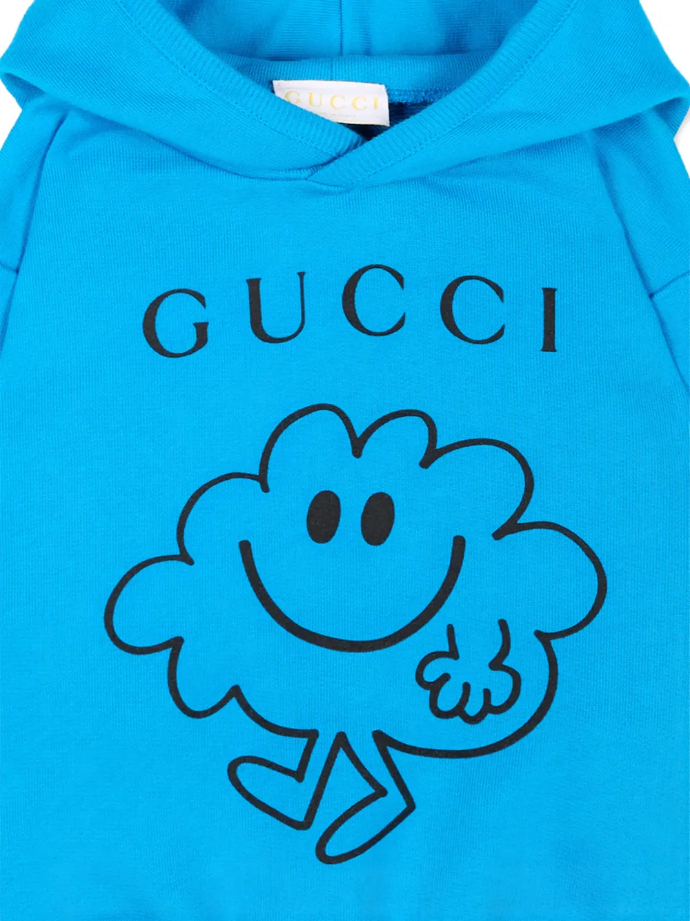 Gucci Kids Character hoodie logoprint Blauw