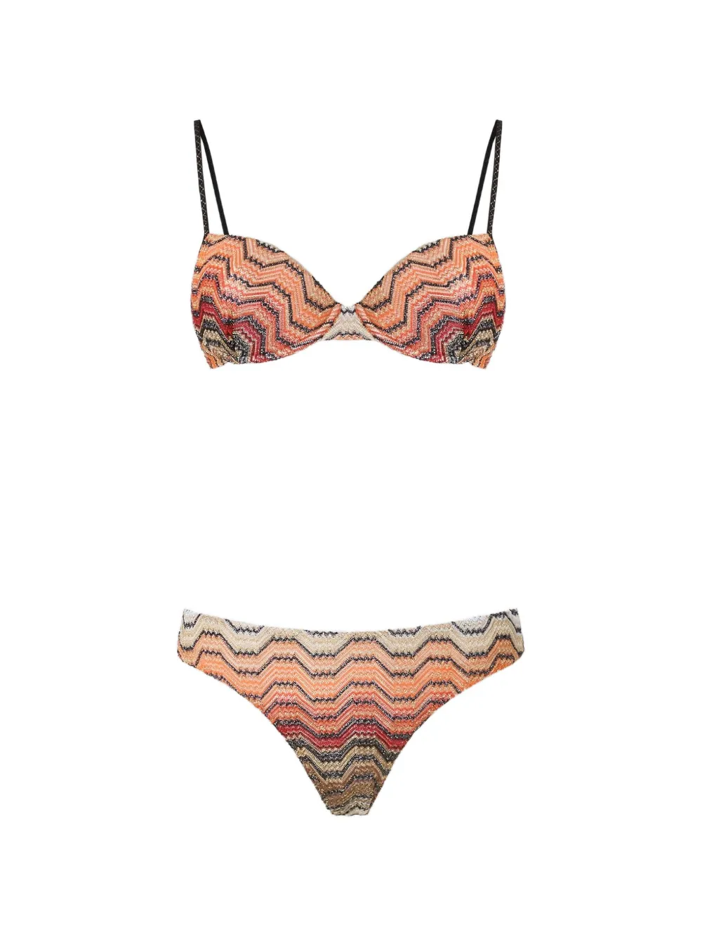 Missoni bikini balconette in viscose lamé - Arancione