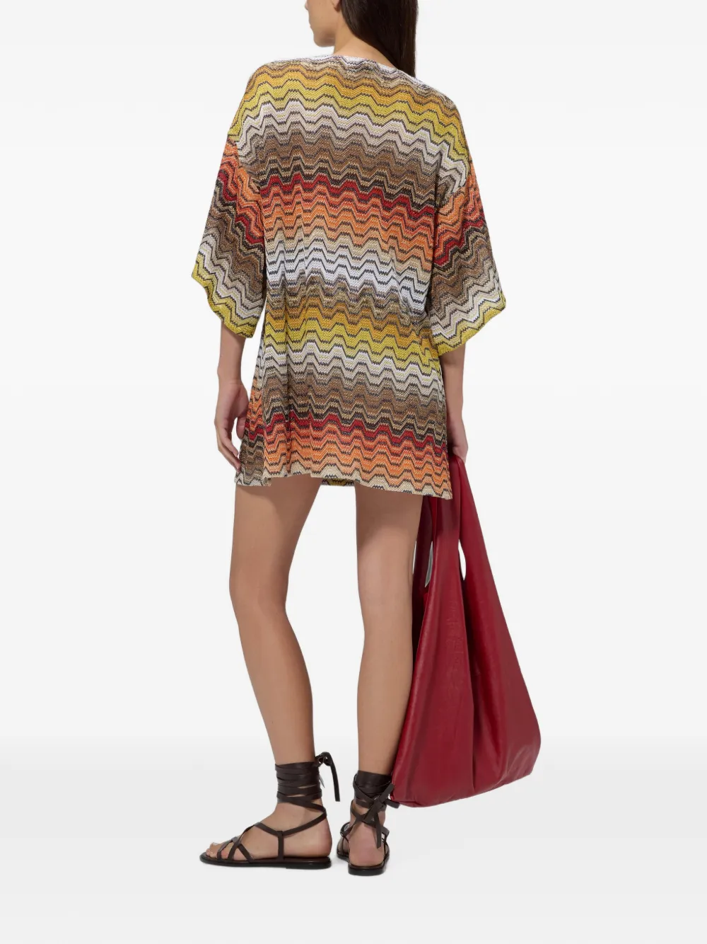 Missoni Korte tuniek van viscose lamé Oranje