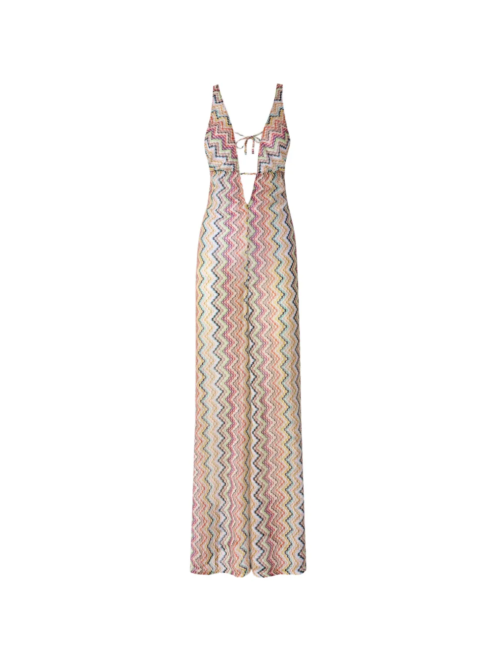 Missoni zigzag-knit jumpsuit - Nude