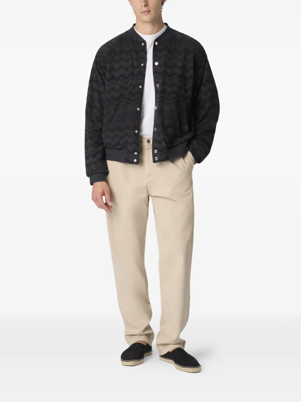 Missoni Katoenen bomberjack Zwart
